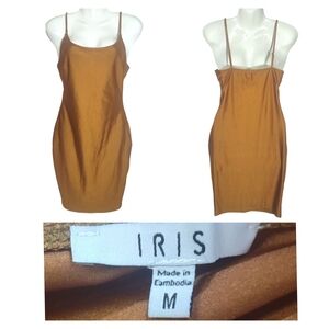 Iris Bronze Slip Dress